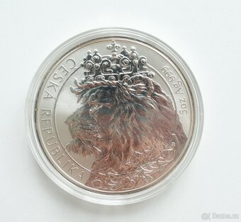 stříbrná mince - Český lev 2021 - 5oz reverse proof - 2
