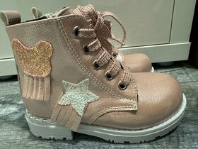 Zateplene dětské - dívčí boty vel. 23 - 2