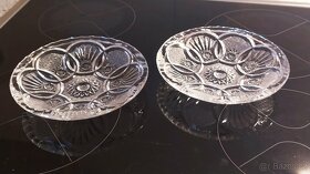 broušený talířek, miska - 2 ks - 2