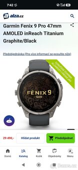 Garmin Fenix 9 Pro 47mm AMOLED inReach Titanium Graphite/Bla - 2