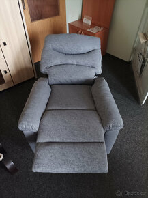 NOVÉ Křeslo televizní šedá TV-4085 GREY2 - 2