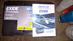 Nová autobaterie EXIDE záruční list - 2