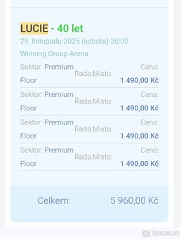 Vstupenky LUCIE Brno - 2
