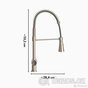 Stojánková dřezová baterie - nerez ocel KI-1172 - 2
