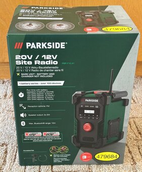 Aku stavební rádio Parkside - 2