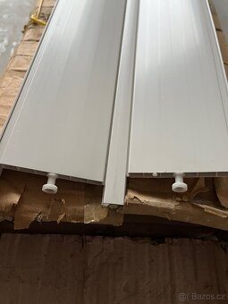 Shrnovací dveře/ zástěna, bílá 220x250cm - 2