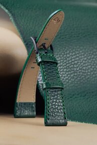 Kožený zelený řemínek Hand made - 2