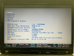 Lenovo R61e-15,4 po upgrade - IC2D T5800@2.00GHz s Windows 7 - 2