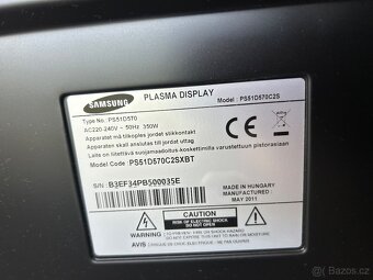 Samsung PS51D570C2S – 51″ (130 cm) Plasma, plně funkční - 2