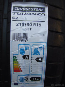 205 50 19 Bridgestone, pneu letní, nové, 4ks - 2