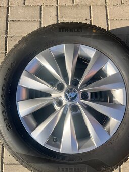 Originál alu kola CASTOR 6J 16x16 ET43 s pneu 215/60 16 - 2