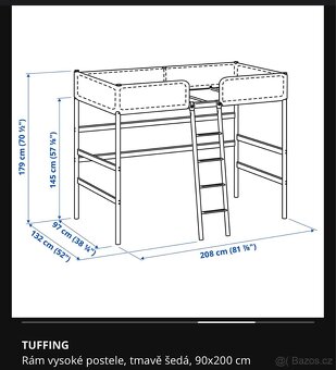 Postel s vysokým rámem - 2