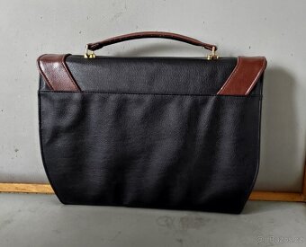 KOŽENÁ  AKTOVKA  ČERNOHNĚDÁ - 2