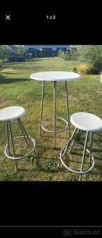 Bistro stůl+barový židle+2x potahy - 2