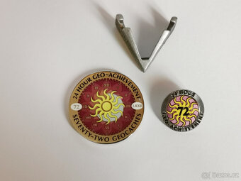 Geocaching Geocoin Achievement set - 72 nálezů/24h - 2