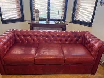 Chesterfield kožená sedačka - 2