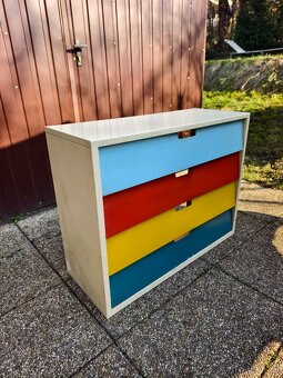 Jedinečný Retro plechový botník barevný - 2