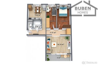 Byt 3+1 s lodžií (72 m2) - Tachov, ul. Korandova - 2
