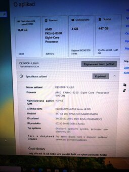 Herní PC - AMD FX8350, 16GB, RX-550 - 2