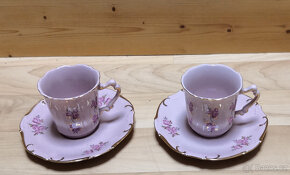 růžový porcelán - šálek s podšálkem Amis - 2