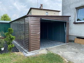 Plechová garáž 4x6m - 2