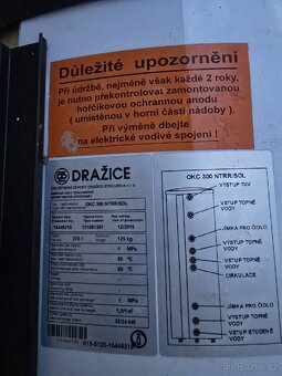 Prodam bojler Drazice OKC 300 NTRR - 2