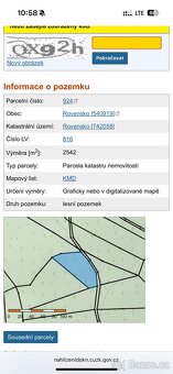 Prodej lesního pozemku 2542 m² – Rovensko - 2