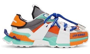 Dolce & Gabbana Multicolor Panelled Space Sneakers Shoes - 2