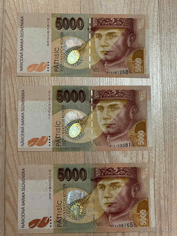 Slovenské bankovky (5000, 1000, 500, 200, 100, 50, 20 ) - 2