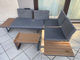 Zahradní / balkonový nábytek – pohovka + stolek - 2