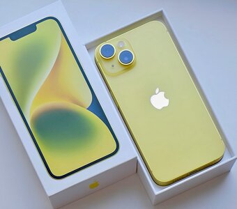 iPhone 14 Yellow BATERIE 100% TOP - 2