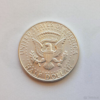 Americký stříbrný půldolar – Kennedy 1964 – ryzost 900/1000 - 2