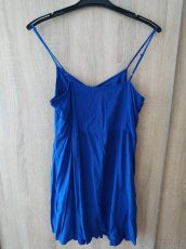 Modré šaty na špagetová ramínka Kenvelo - 2