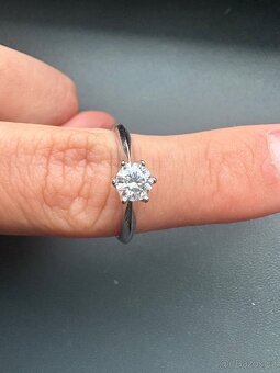 Moisant prsten 0,5 ct Silver 925 + GRA certifikát - 2
