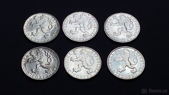 Stříbrné 50 kčs 1948-6 kusů sbírkové stavy - 2