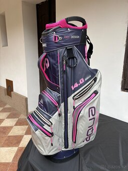 Golfový bag BIG MAX AQUA SPORT 3 CART BAG STEEL BLUE/FUCHSIA - 2