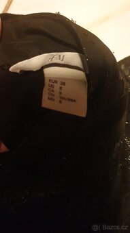 Luxusní společenské i plesové černé šaty z H&M, vel. 38 - 2