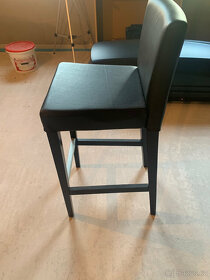 Barové židle, stoličky - kůže, 5 kusů, jako nové - 2