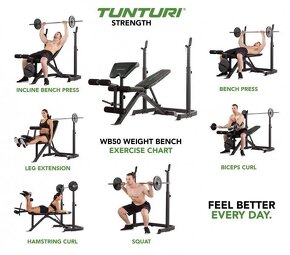 Posilovací lavice Tunturi WB50 Mid Width Weight Bench - 2