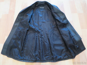 Dámský černý kožený kabát - 2