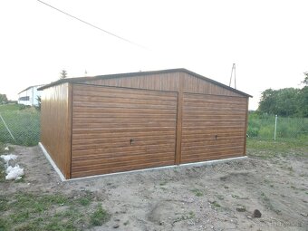 Plechová garáž 6x5m. - 2