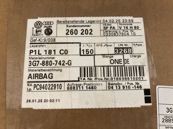 Nové stropní airbagy L/P VW Arteon - 2