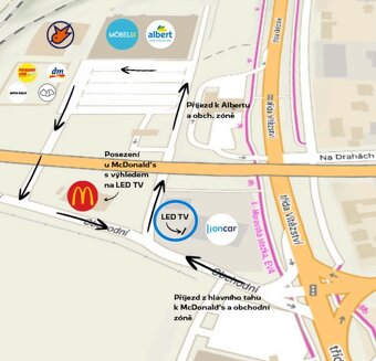 Pronájem LED TV reklama Kunovice vedle McDonald’s - 2