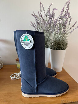 Nové modré kožené válenky sněhule boots UGG vel. 39 - 2