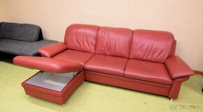 Sedací souprava rohová - kůže - SLEVA - 2