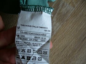 Chlapecké triko s dlouhým rukávem zelené Benetton vel.130 - 2