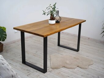 Úzká Železná Industrial Podnož Stolová Noha 2ks Š70 x V72 - 2