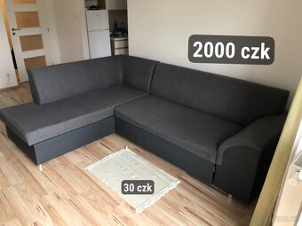 Rozkládací pohovka ve velmi dobrém stavu (k vyzvednutí v Pra - 2