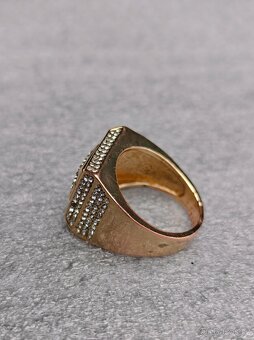 Sada 2 masivních pánských prstenů - Styl Rolex & Gold - 2