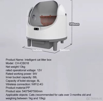 Otevřený automatický kočičí záchod - 2